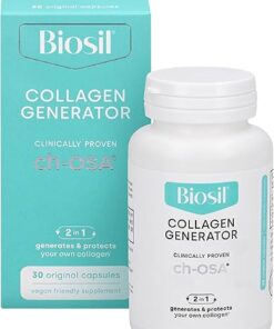 BioSil - 30 Vegan Capsules - with Patented ch-OSA Complex - Increase Collagen Production for Beautiful Hair, Skin & Nails - GMO Free - 30 Servings, 30.0 Count