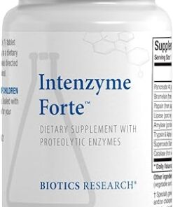 Biotics Research Intenzyme Forte Proteolytic Enzymes, Pancreatin, Bromelain, Papain, Lipase, Amylase, Protein Digestion, Supports Healthy Digestion, Immune and Circulatory...