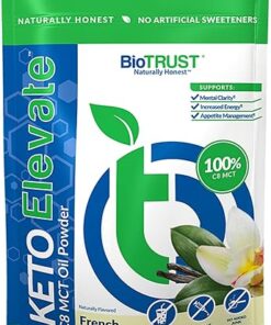 BioTrust Keto Elevate – C8 MCT Oil Powder – Ketogenic MCT Coffee Creamer, Keto Coffee Creamer – Clean Energy, Mental Focus, Clarity –100% Caprylic Acid MCT Powder,...