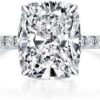 Bo.Dream Cushion Cut 3ct Cubic Zirconia CZ Platinum Plated Sterling Silver Engagement Rings