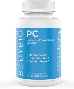 BodyBio Phosphatidylcholine 60 Softgels - Nootropic Booster for Brain Health - Mental Clarity for Focus and Memory - Neuroprotection for Healthy Aging