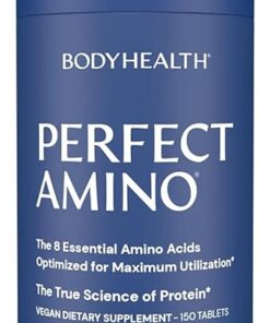 BodyHealth PerfectAmino Tablets (1PK), All 8 Essential Amino Acids with BCAAs + Lysine, Phenylalanine, Threonine, Methionine, Tryptophan, Supplement for Muscle Mass Production,...