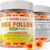 Breast Enhancement Bee Pollen Organic 1000mg Gummies, w/Propolis, Royal Jelly, Sugar Free Bee Pollen Supplement Rich in Vitamin B, Antioxidants, Amino Acids (1 PACK)