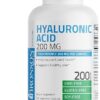 Bronson Hyaluronic Acid 200 MG High Potency Joint Health & Healthy Skin Support, Non-GMO, 200 Vegetarian Capsules