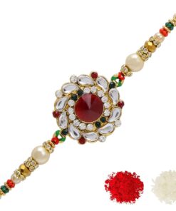 Brother Rakhi with Greeting Card | Rakhi Thread | Rakhi Gifts for Brother, Sister, Bhaiya, Bhabhi for Indian Rakhi Raksha Bandhan Festival (K14)