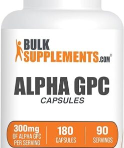 BulkSupplements.com Alpha GPC Capsules - Acetylcholine Supplements, Alpha GPC 300mg - Choline Supplements, Gluten Free, 2 Capsules per Serving, 180 Capsules (Pack of 1)