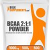 BulkSupplements.com BCAA 2:1:1 Powder - Branched Chain Amino Acids, BCAA Supplement, BCAAs Amino Acids Powder - Unflavored & Gluten Free, 1000mg per Serving, 500g (1.1 lbs)...