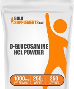 BulkSupplements.com Glucosamine HCl Powder - Glucosamine 1000mg, Glucosamine Supplement, Glucosamine Powder - Gluten Free, 1000mg per Serving, 250g (8.8 oz) (Pack of 1)