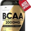 Carlyle BCAA Amino Acids Capsules | 2000mg | 400 BCAA Capsules | Non-GMO, Gluten Free Branch Chain Amino Acids Supplements