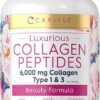 Carlyle Collagen with Vitamin C | 6000mg | 120 Caplets | Multi Collagen Peptide Pills | Type 1 and 3 | Non-GMO, Gluten Free, Grass Fed