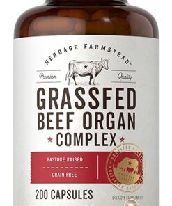 Carlyle Grass Fed Beef Organ Complex | 200 Capsules | Pasture Raised, Grain Free Supplement | with Desiccated Liver, Kidney, Pancreas, Heart, Spleen | Non-GMO, Gluten Free | by...