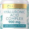 Carlyle Hyaluronic Acid with Collagen 900mg | 90 Capsules | with MSM | Hydrolyzed Collagen Complex | Non-GMO, Gluten Free Supplement