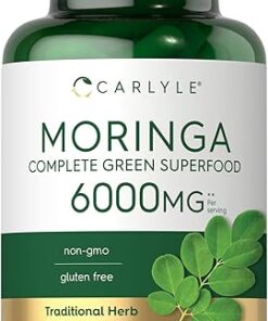 Carlyle Moringa Oleifera | 180 Capsules | Non-GMO and Gluten Free Supplement | Complete Green Superfood | from Moringa Leaf Powder