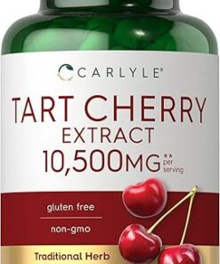 Carlyle Tart Cherry Capsules | 10,500mg | 200 Pills | Max Potency | Non-GMO, Gluten Free | Tart Cherry Juice Extract