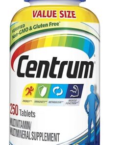 Centrum Multivitamin for Men, Multivitamin/Multimineral Supplement with Vitamin D3, B Vitamins and Antioxidants, Gluten Free, Non-GMO Ingredients - 250 Count