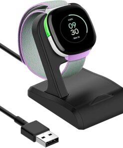 Charger Compatible with Google Fitbit Ace LTE, Anti-Slip Charging Stand Dock with 3Ft USB Cable Cord