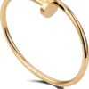 Classic 18K Gold Nail Bracelet, Open Cuff Bracelet for Women, Exclusive Fashion Gift for Stylish Women and Men