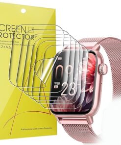 Compatible for AKUMAKA G39 Smart Watch Screen Protector, [6 Pack] Full Coverage TPU Clear Film Compatible for AKUMAKA G39 1.85" HD Samrt Watches (6 Pack)