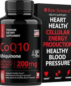 CoQ10 200mg Antioxidants Supplement - Co Q 10 Supplement for Heart Health & Brain Support - High Absorption CQ10 Ubiquinone Mitochondrial Supplements - Extra Strength Coenzyme...