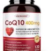 CoQ10-400mg-Softgels with PQQ, BioPerine & Omega-3, Coenzyme Q10(Ubiquinone) Supplement for High-Absorption, Powerful-Antioxidant, Support Heart & Energy-Production, 120 Servings