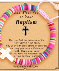 Cross Bracelet for girls,first communion baptism bless gifts for teen girls,girl bracelets for Daughter Sister Girlfriend Grandma Wife