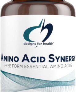 Designs for Health Amino Acid Synergy - Vegetarian Essential Amino Acids Supplement with BCAAs, Alpha-Ketoglutarate, Methionine + B6 (P-5-P) - Support for Athletes + Muscles...