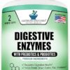 Digestive Enzymes Plus Probiotics & Prebiotics, 120 Veggie Capsules, For Digestion With Amylase, Bromelain, Papain, Lipase, Lactase, Protease, Papain, Cellulase, Vegan & Gluten...