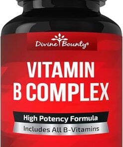 Divine Bounty Super B Complex Vitamins - All B Vitamins Including B12, B1, B2, B3, B5, B6, B7, B9, Folic Acid - Vitamin B Supplement - Support Healthy Energy Metabolism - 90...