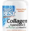 Doctor's Best Collagen Types 1 and 3 with Peptan, Non-GMO, Gluten Free, Soy Free, Supports Hair, Skin, Nails, Tendons and Bones, 1000 mg, 180 Tablets