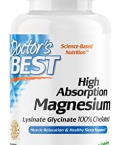 Doctor's Best High Absorption Magnesium Glycinate Lysinate, 100% Chelated, Non-GMO, Vegan, Gluten & Soy Free, 100 mg, 240 Count