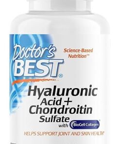 Doctor's Best Hyaluronic Acid with Chondroitin Sulfate, Featuring BioCell Collagen, Non-GMO, Gluten Free, Soy Free, Joint Support, 180 Count (Pack of 1)