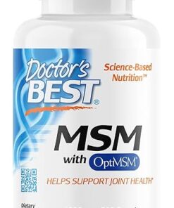 Doctor's Best MSM with OptiMSM, Joint Support, Immune System, Antioxidant and Protein-Building Role, Non-GMO, Gluten Free, 1000 mg, 360 Capsules