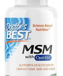 Doctor's Best MSM with OptiMSM, Non-GMO, Gluten Free, Joint Support, 1500 mg, 120 Tablets (DRB-00097)