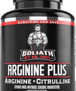 Dr. Emil's ARGININE Plus - L Arginine + L Citrulline - 2500 MG High Dose NO Booster Tablets - Nitric Oxide Supplement for Vascularity and Heart Health (Arginine AAKG and...