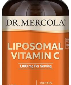 Dr. Mercola Liposomal Vitamin C, 1,000 mg per Serving, 90 Servings (180 Capsules), Dietary Supplement, Supports Immune Health, Non GMO, NSF Certified