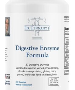 Dr Tennant's - Digestive Enzymes Formula - GERD, Heartburn & Acid Reflux Relief - Digest Foods Properly For Gut Health, Bloating Relief For Women and Men, 2x DPP-IV Enzyme...