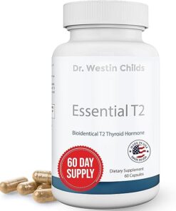 Dr. Westin Childs Essential T2 - T2 Thyroid Support Supplement with Bio-Identical 3,5 Diiodo-l-thyronine for Hypothyroidism, Hashimoto's, Thyroidectomy & Rai, Non GMO, 60 Day...