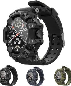 Drystrike Smart Watch, Drystrike Indestructible Smartwatch, Dry Strike Smartwatch, Njord Gear Indestructible Smartwatch, IP68 Waterproof Tactical Smartwatch, Military Smart...