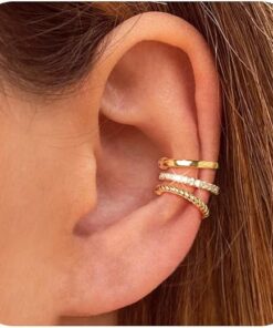 Ear Cuffs for Women Non Piercing 14k Gold Cartilage Earring Hoop Earrings for Women