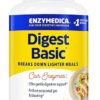 Enzymedica Digest Basic, Digestive Enzymes for Sensitive Stomachs, Offers Fast-Acting Gas & Bloating Relief, 180 Count