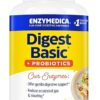 Enzymedica, Digest Basic + Probiotics, Gentle Digestive Enzymes with 400 Million CFU Active Cultures per Capsule, 30 Capsules