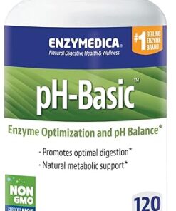 Enzymedica, pH-Basic, Includes Digestive Enzymes, Nutrients & Herbs, Supports Healthy Digestion & pH Balance, 120 Count - FFP