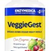 Enzymedica VeggieGest, Digestive Enzymes for Vegan, Vegetarian and Raw Diets, Prevents Gas and Bloating, 60 Count