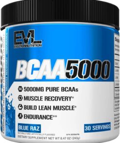 Evlution EVL BCAAs Amino Acids Powder - BCAA Powder Post Workout Recovery Drink and Stim Free Pre Workout Energy Drink Powder - 5g Branched Chain Amino Acids Supplement for Men...