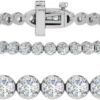 FINEROCK 1 to 6 Carat Diamond Tennis Bracelet in 10K Gold (7 Inch)