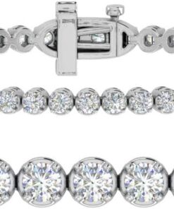 FINEROCK 1 to 6 Carat Diamond Tennis Bracelet in 10K Gold (7 Inch)