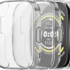 Fintie 3 Packs Screen Protector Case Compatible with Amazfit Bip 5, Soft TPU Plated Bumper Full Protective Cover Cases [Scratch-Proof], Clear*3