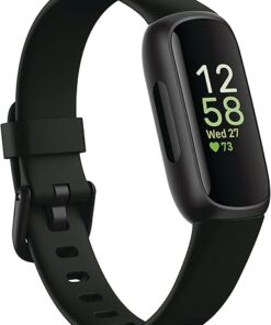 Fitbit Inspire 3 Health &-Fitness-Tracker with Stress Management, Workout Intensity, Sleep Tracking, 24/7 Heart Rate and more, Midnight Zen/Black One Size (S & L Bands Included)