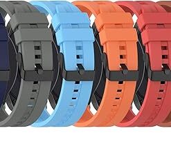 FitTurn 7-Pack Bands Compatible with Cubitt CT4/CT2 Pro Replacement Straps Silicone Bands Bracelet Watch band Accessory Band for Cubitt CT4/CT2 Pro GPS Smart Watch for Men Women