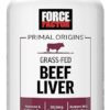 FORCE FACTOR Primal Origins Beef Liver Capsules Made with Grass Fed Beef, Beef Organ Supplement, Pasture-Raised, Hormone & Antibiotic Free, Non-GMO, 120 Capsules